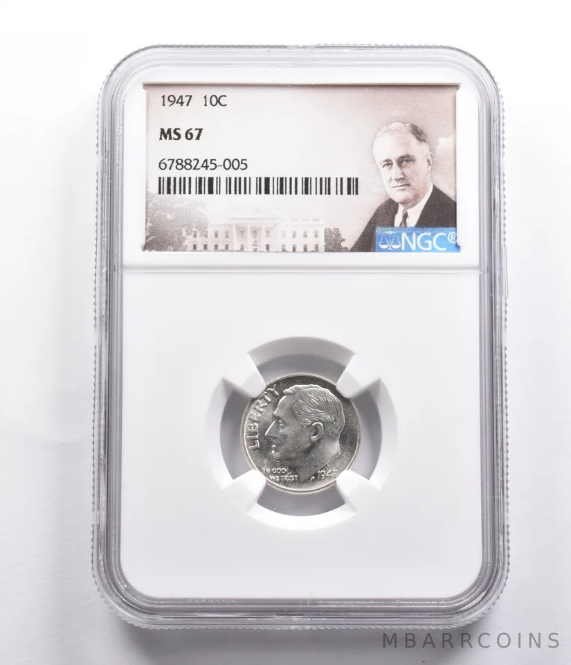 MS67 1947 Roosevelt Dime NGC *3993