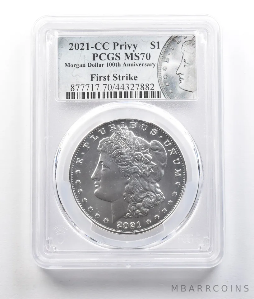2021-'CC' Morgan Silver Dollar First Strike MS70 PCGS *9439