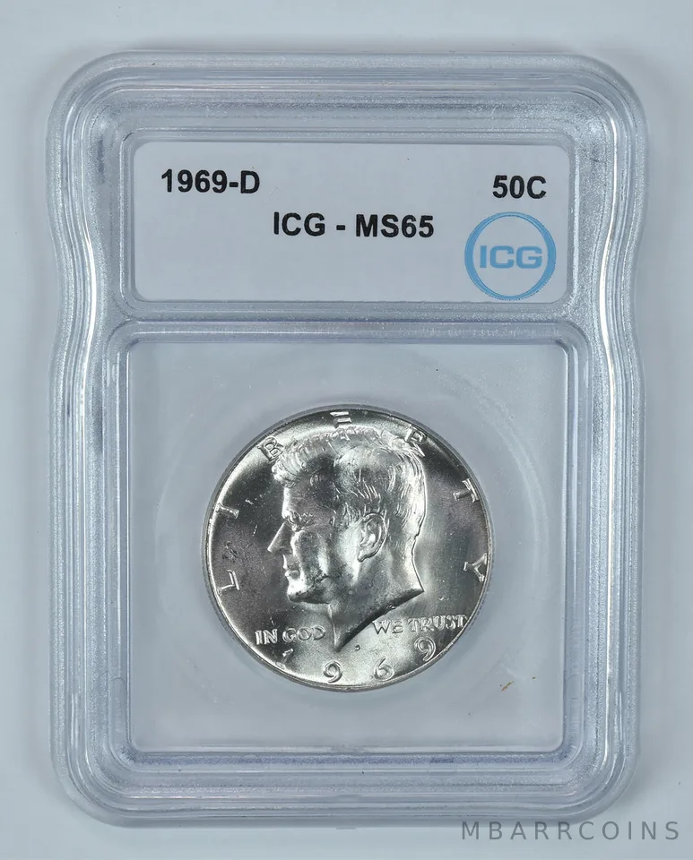 1969-D Kennedy Half Dollar MS65 ICG