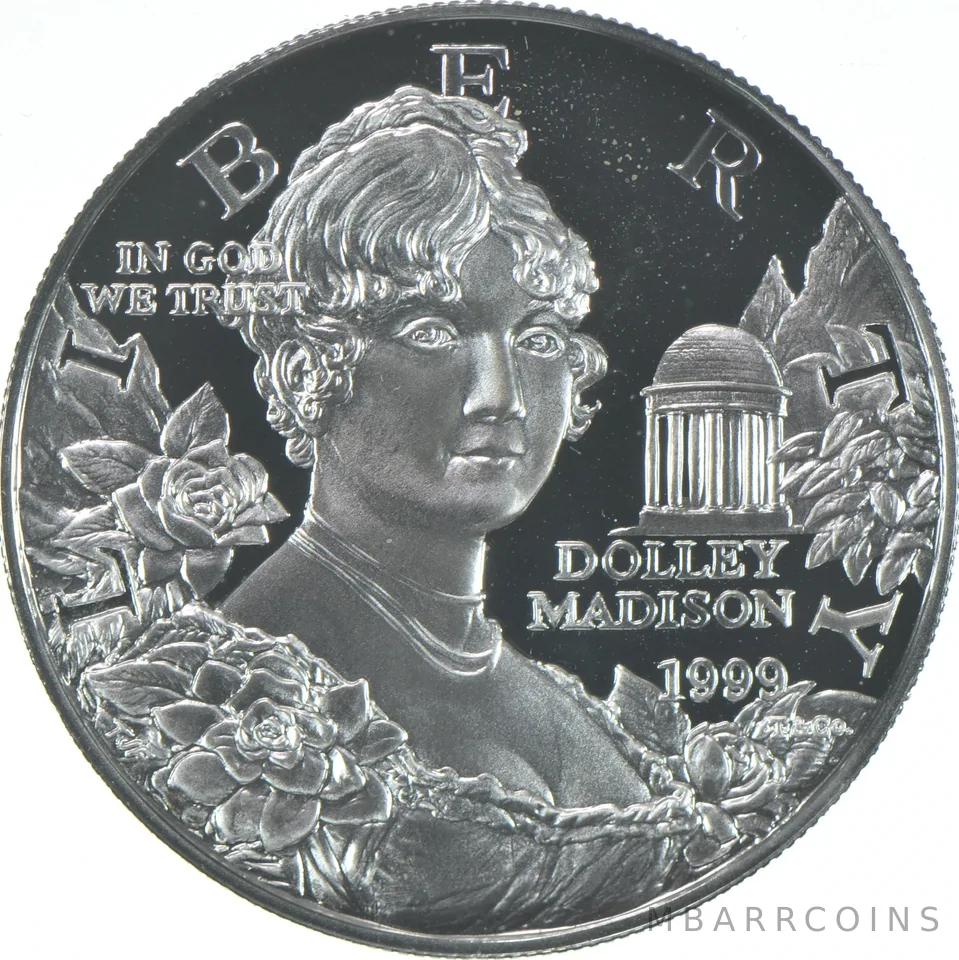 1999-P Proof Dolley Madison Commemorative Silver Dollar $1