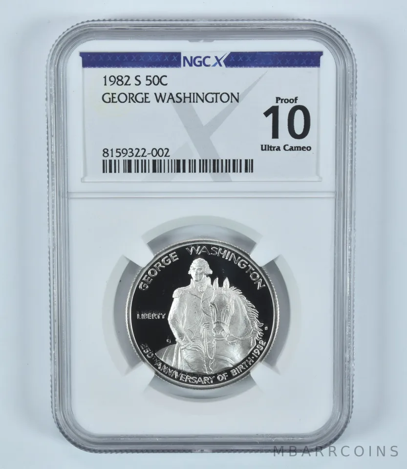 1982-S George Washington Commemorative Half Dollar Proof 10 UCam NGC NGCX