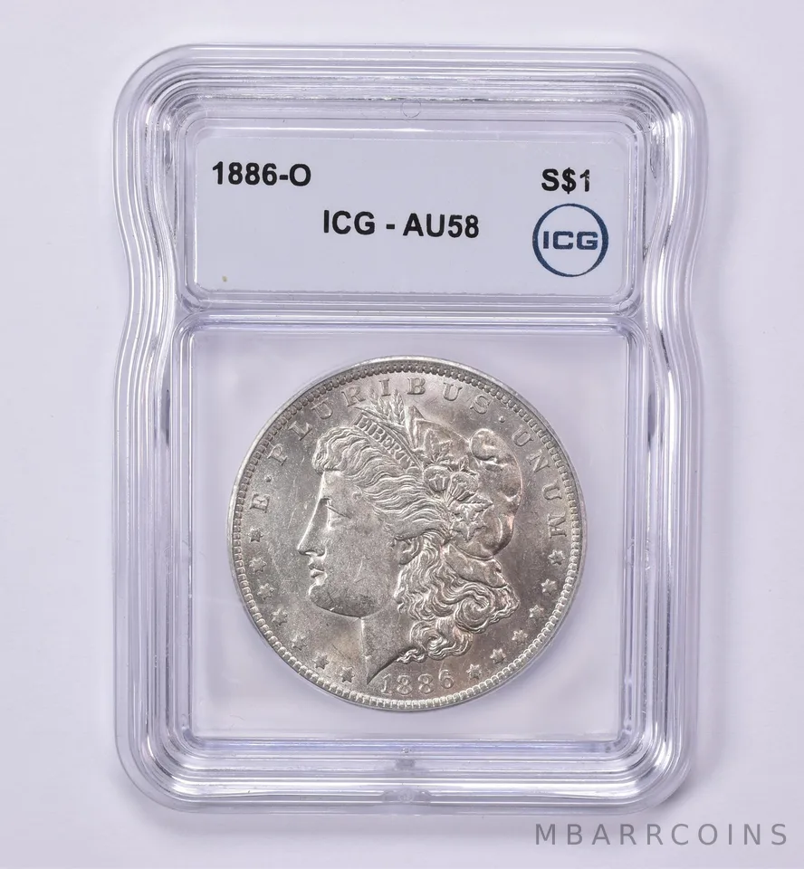 1886-O Morgan Silver Dollar AU58 ICG *0521