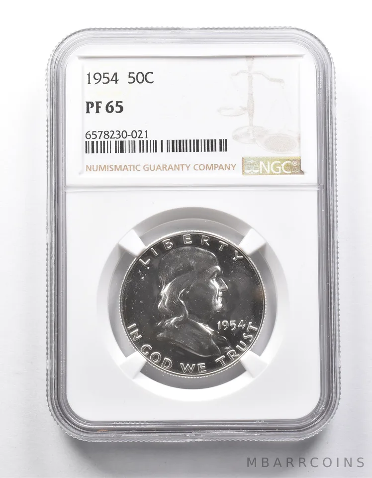 PF65 1954 Franklin Half Dollar NGC *9922