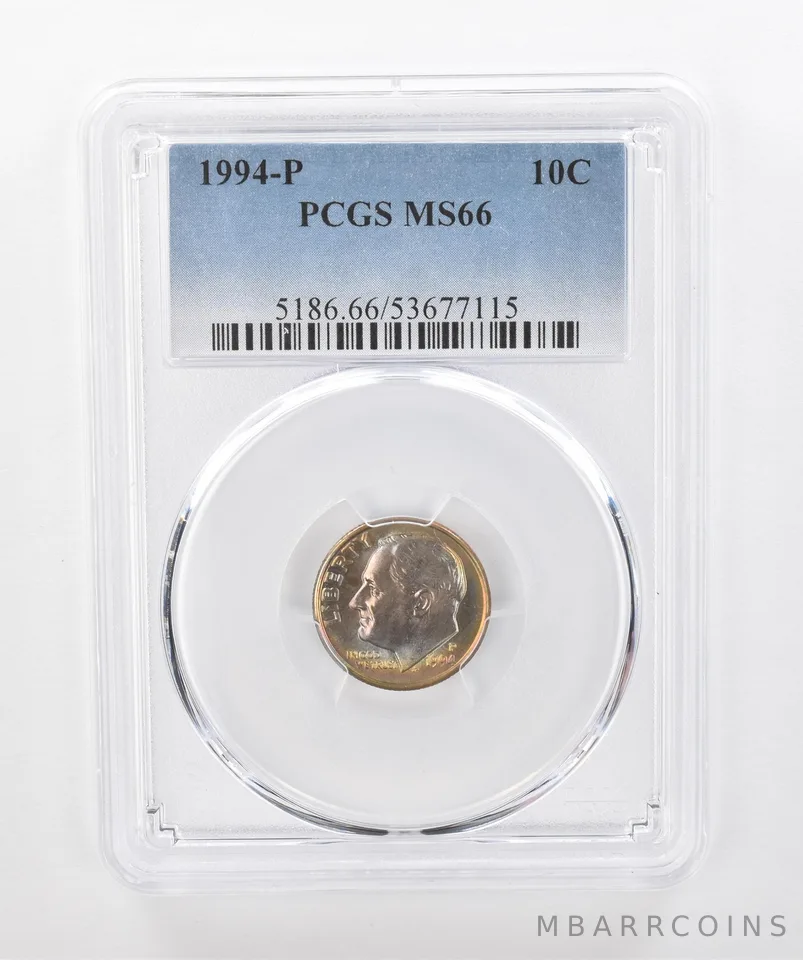 1994-P Roosevelt Dime MS66 PCGS Beautiful Tone *1304