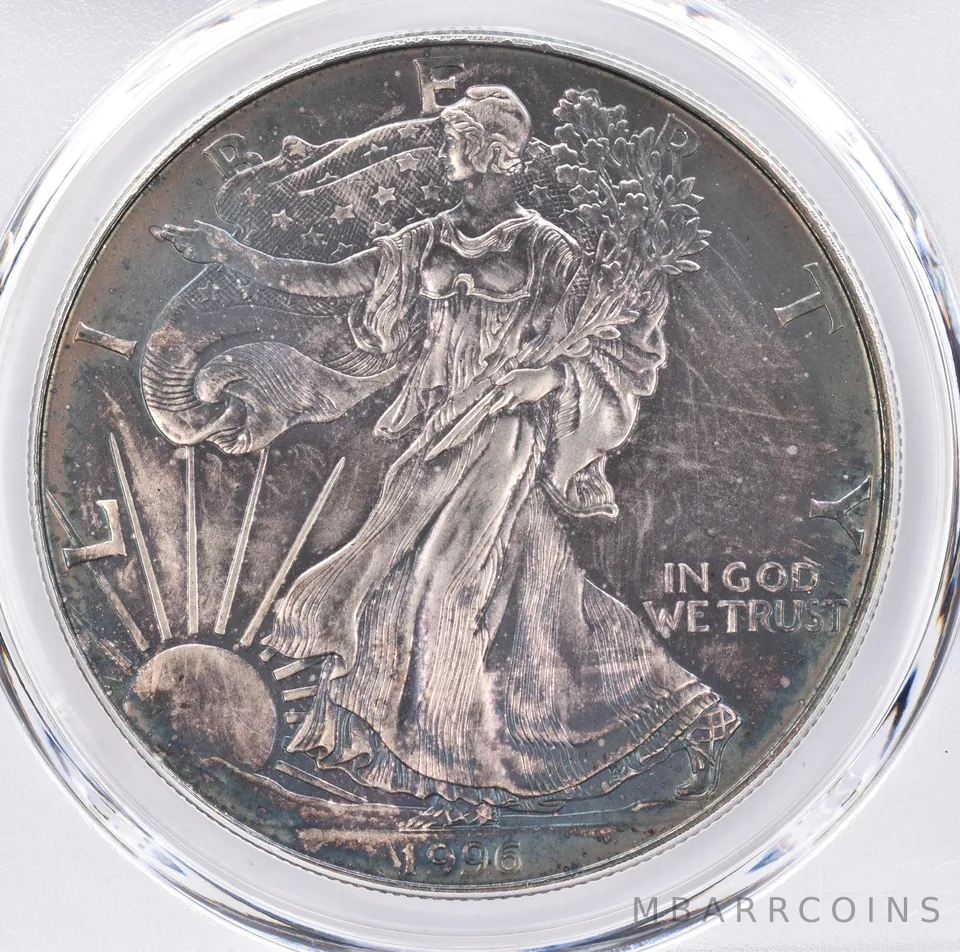 1996 American Silver Eagle MS67 PCGS Beautiful Tone *1355