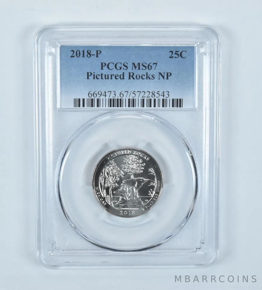 2018-P Washington Quarter ATB Pictured Rocks MS67 PCGS