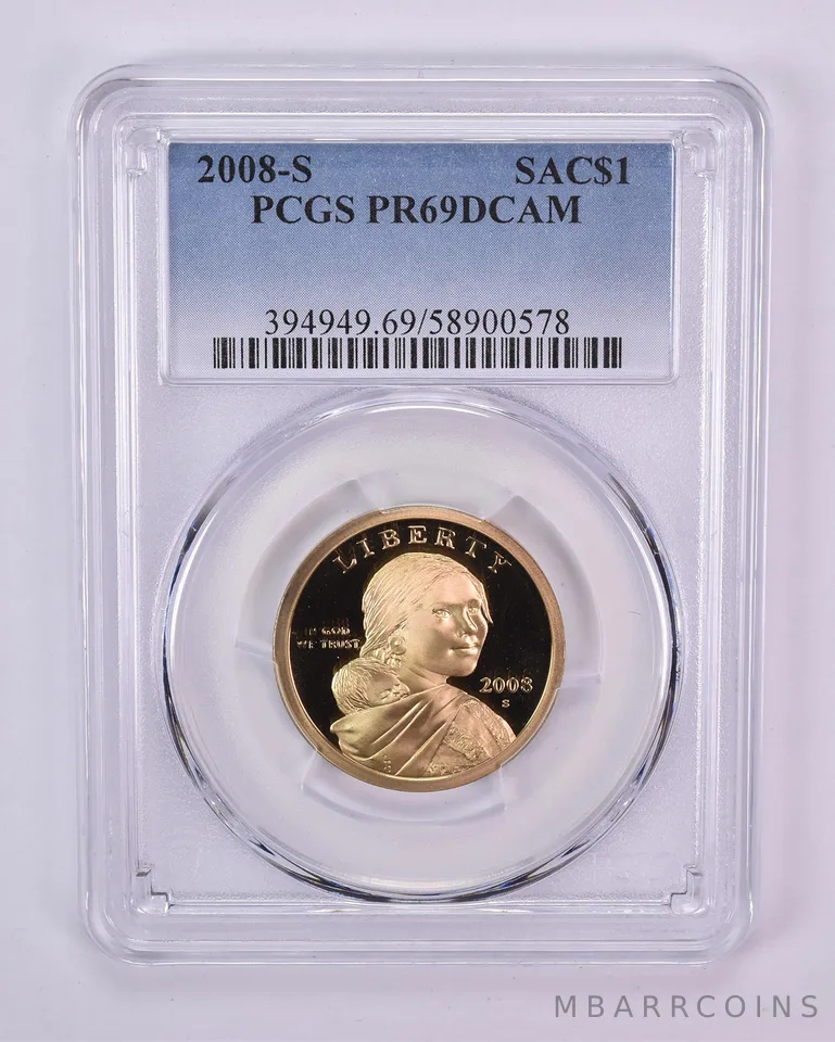2008-S Sacagawea $1 PR69 DCAM PCGS Blue Label
