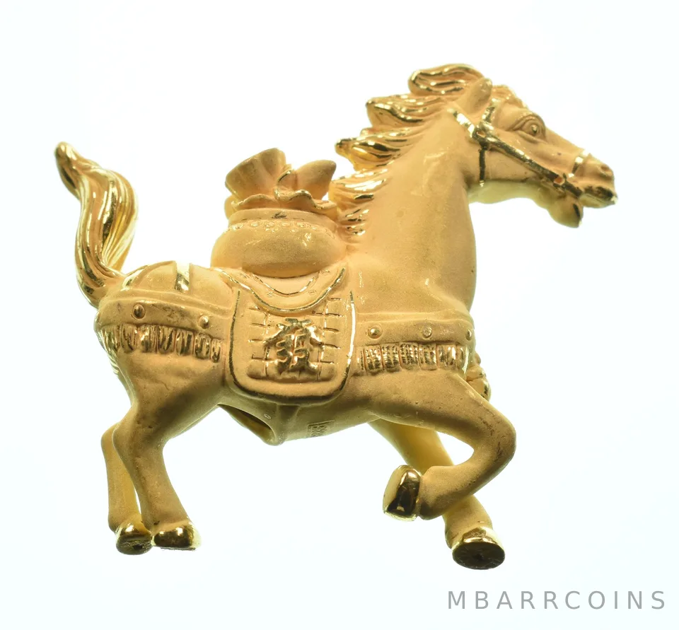 6.1g .999 Hollow Gold Horse Lunar *3516