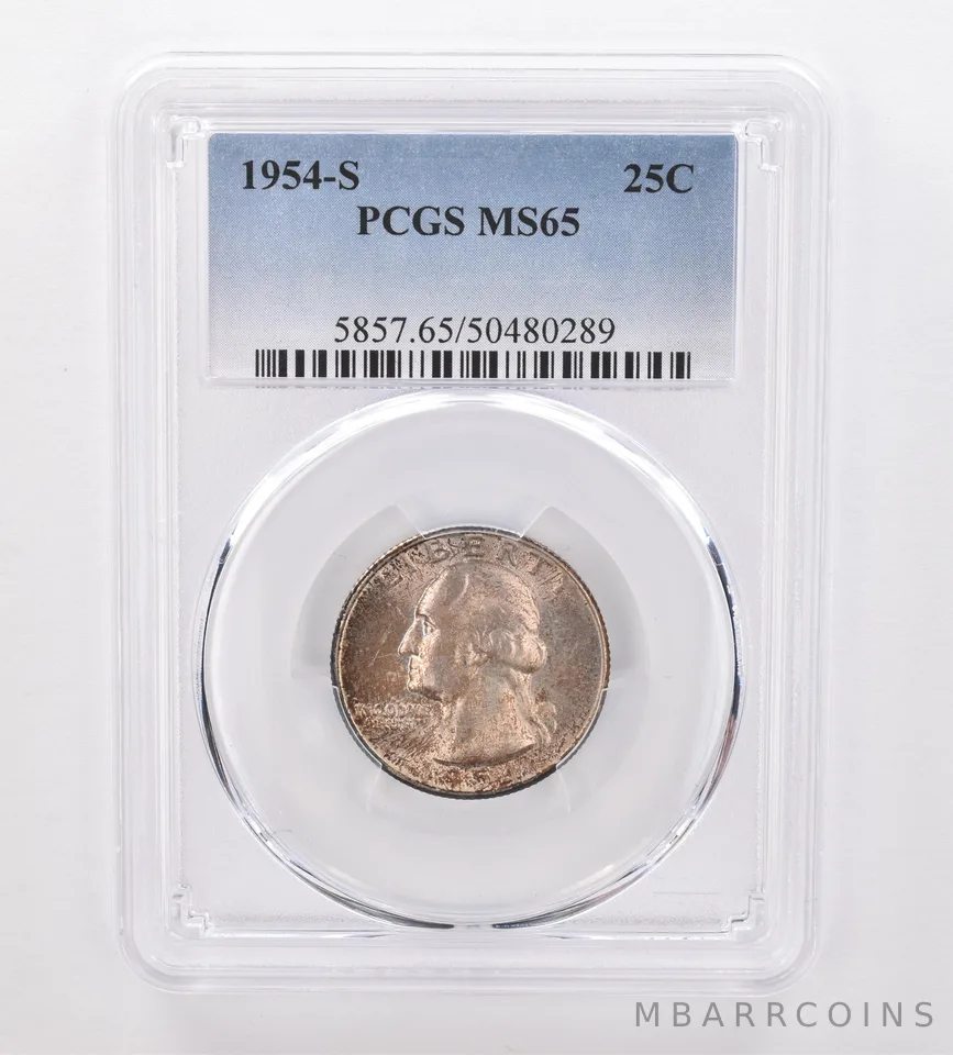 1954-S Washington Quarter MS65 PCGS Beautiful Tone *0024