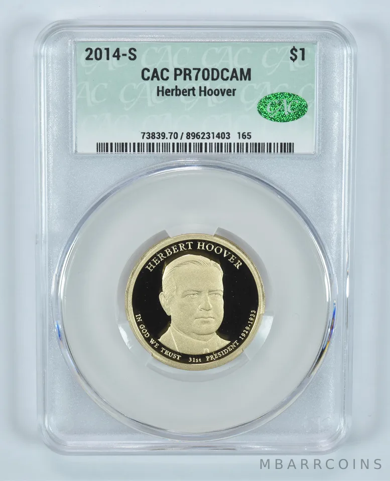 2014-S Presidential $1 Herbert Hoover PR70 DCAM CAC CACg