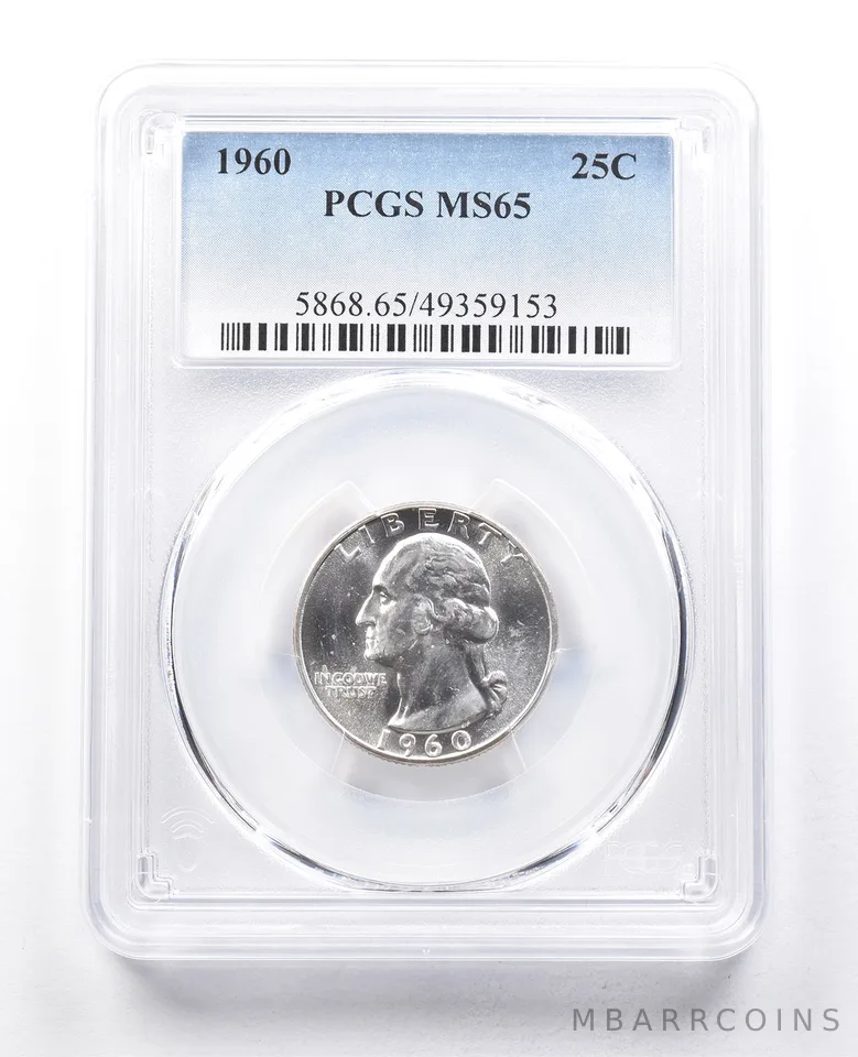 1960 Washington Quarter MS65 PCGS Type B Reverse Variety a1860