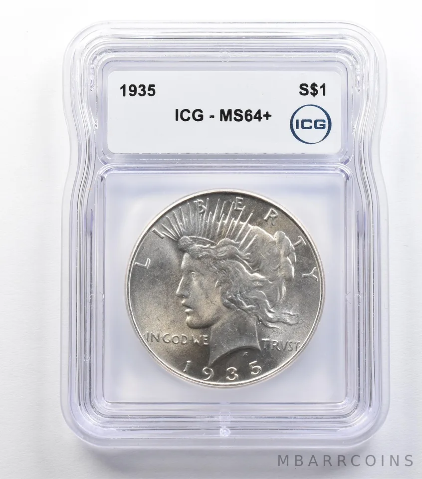 1935 Peace Silver Dollar MS64+ ICG *9336