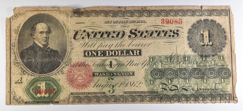 1862 $1 National Bank Note Large Note *3793