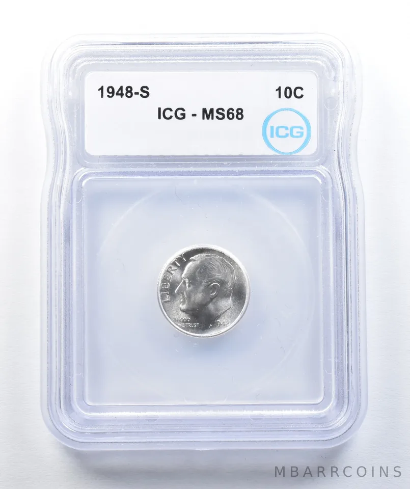 1948-S Roosevelt Dime MS68 ICG *8522