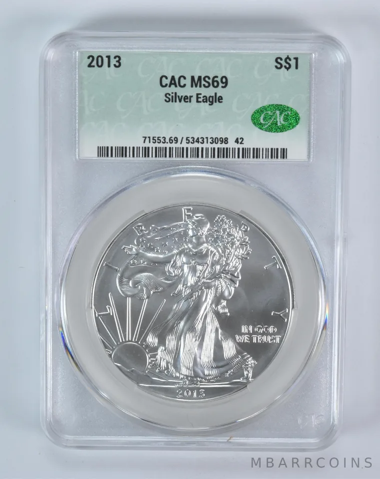2013 American Silver Eagle MS69 CAC CACg