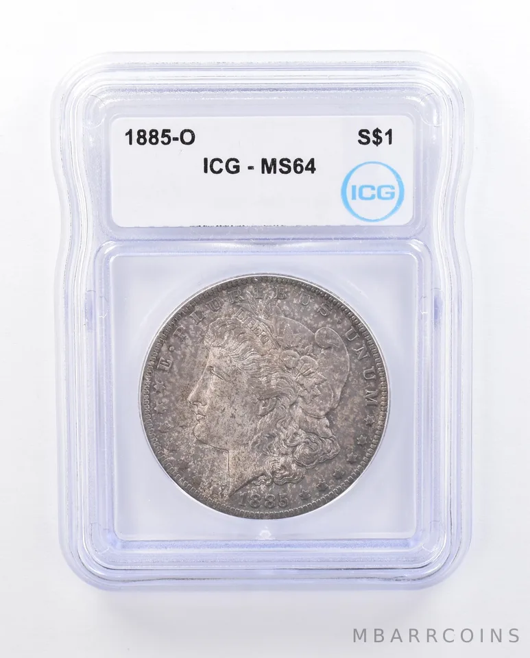 1885-O Morgan Silver Dollar MS64 ICG Beautiful Tone *3698