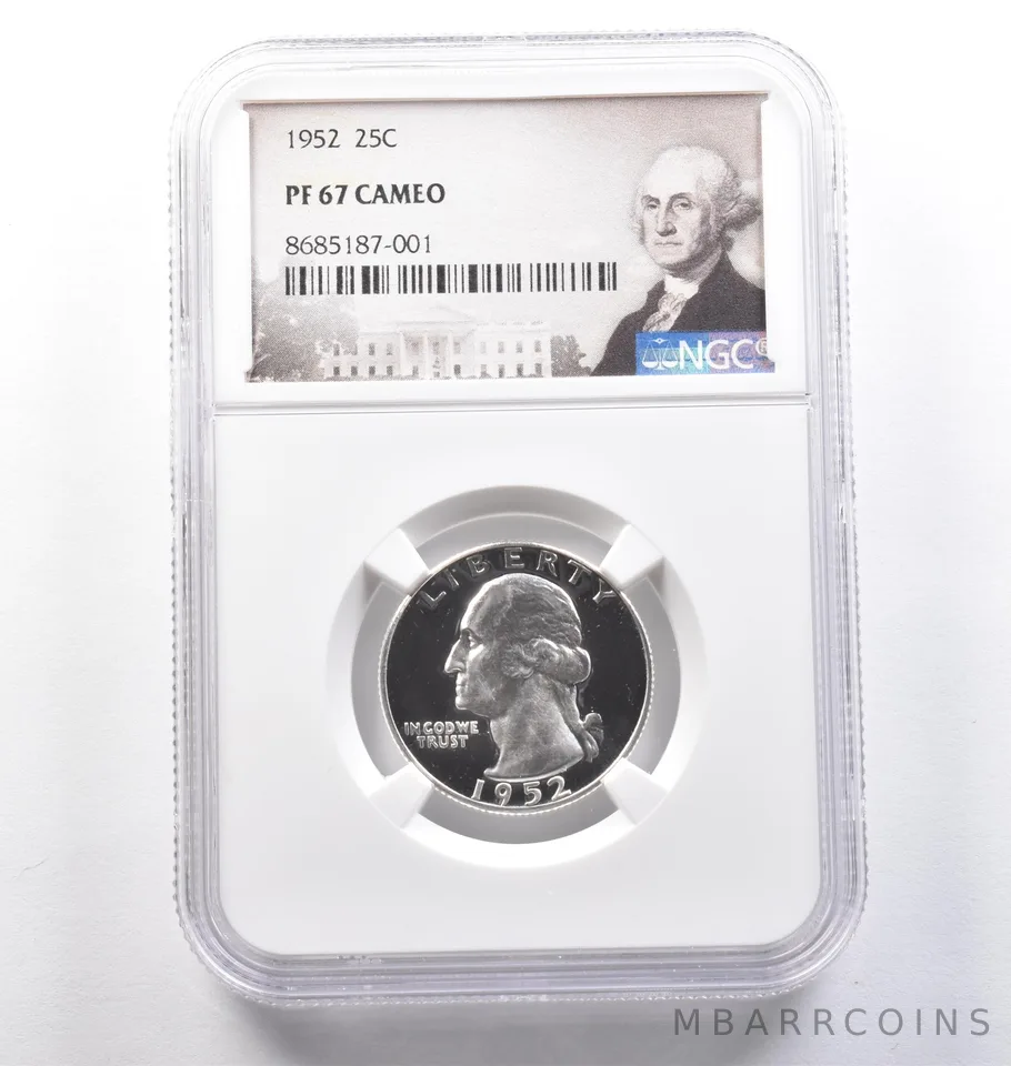 1952 Washington Quarter PF67 CAMEO NGC *3852