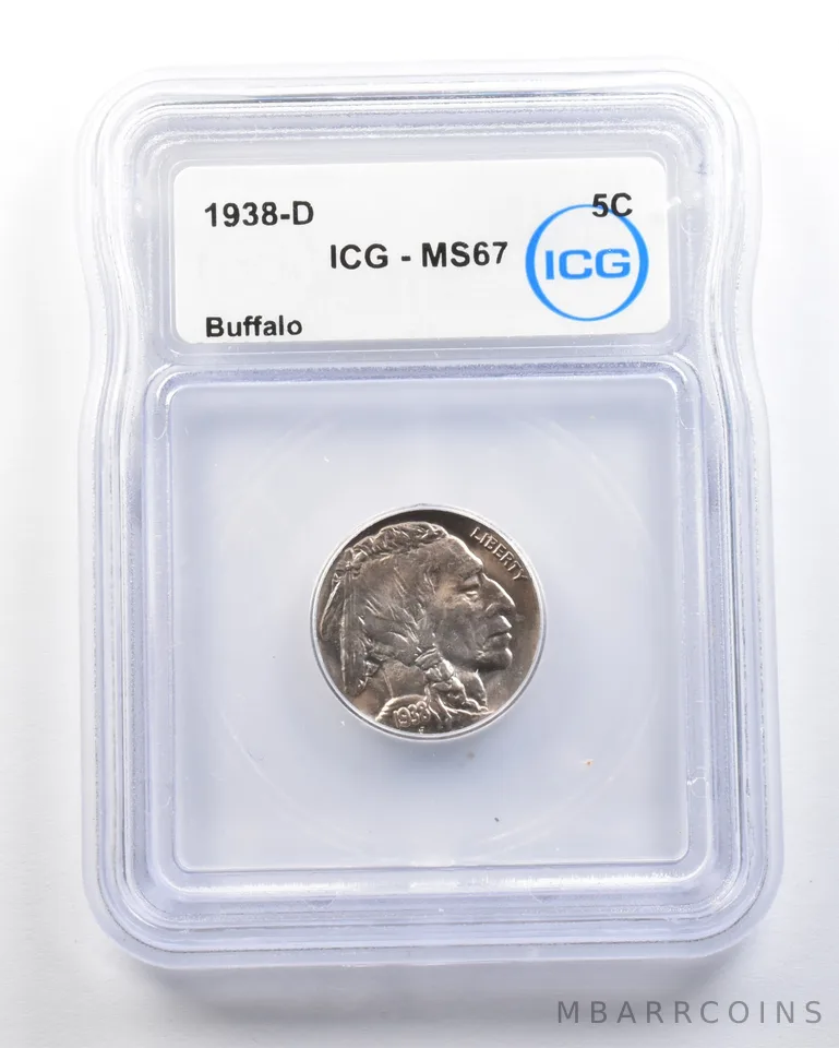 1938-D Indian Head Buffalo Nickel MS67 ICG *0692