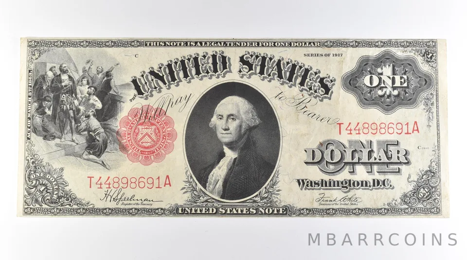 1917 $1 Legal Tender Large Note Red Seal FR#39 *0664