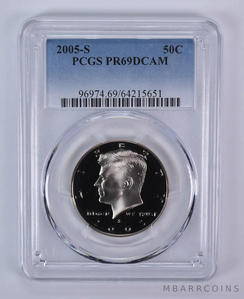 2005-S Kennedy Half Dollar CLAD PR69 DCAM PCGS Blue Label