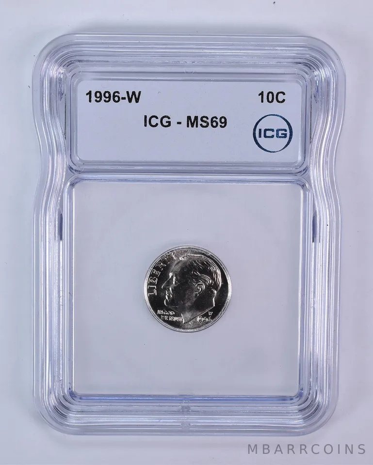 1996-W Roosevelt Dime MS69 ICG