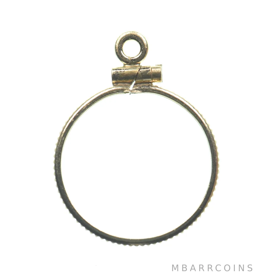 14K 16mm Gold Filled US Half Dime Coin Bezel Pendant Frame Edge *1373