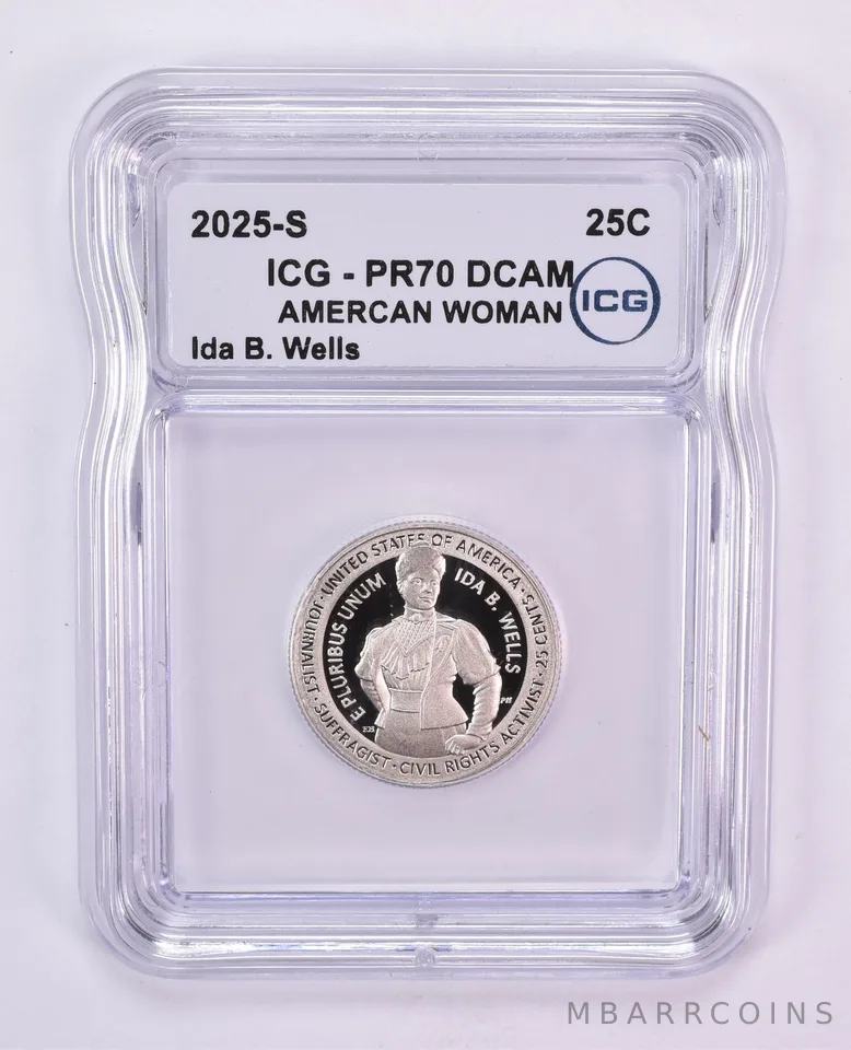 2025-S American Women Quarter Ida Be Wells PR70 DCAM ICG