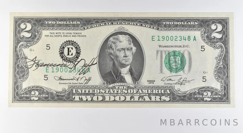 1976 $2 Richmond VA FRN Green Seal Courtesy Signature *9645