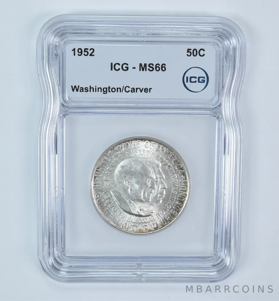 1952 Washington Carver Commemorative Half Dollar MS66 ICG