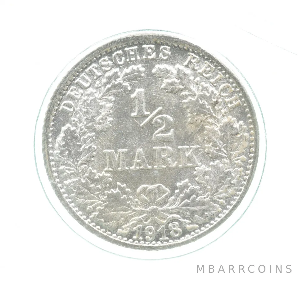 1918 F Germany Half Mark Gem Unc a0155