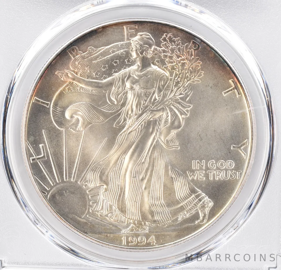 1994 American Silver Eagle MS68 PCGS Beautiful Tone *1231