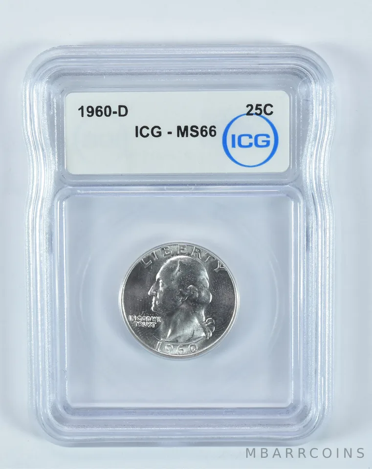 1960-D Washington Quarter MS66 ICG