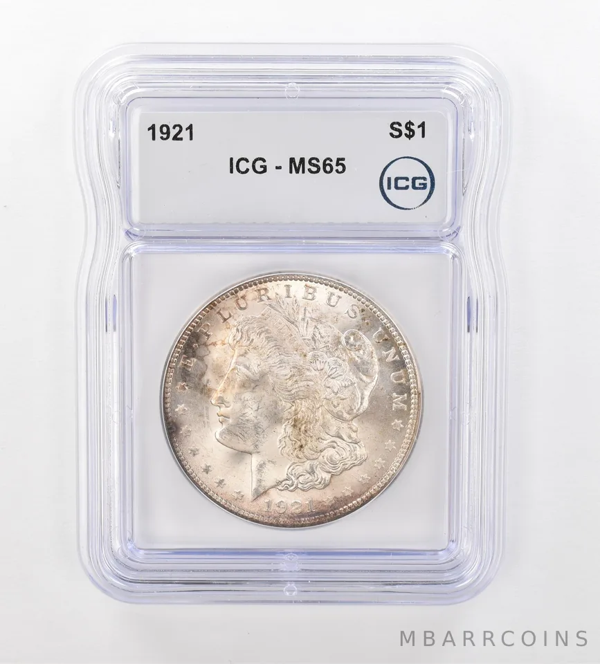 1921 Morgan Silver Dollar MS65 ICG Beautiful Tone *1003