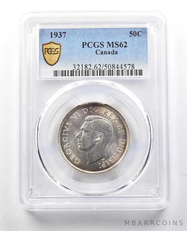 1937 Canada 50 Cents MS62 PCGS *1311