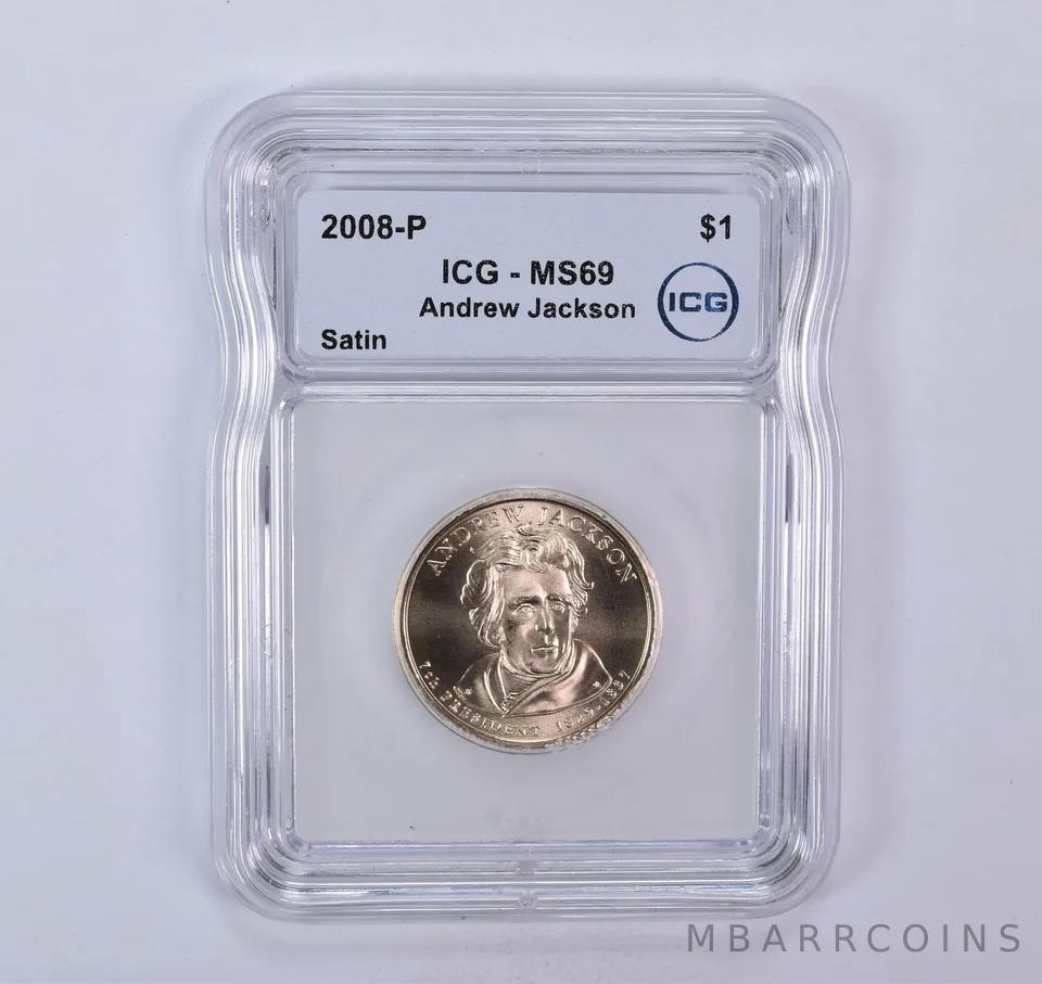 2008-P Presidential $1 Andrew Jackson SMS Satin MS69 ICG