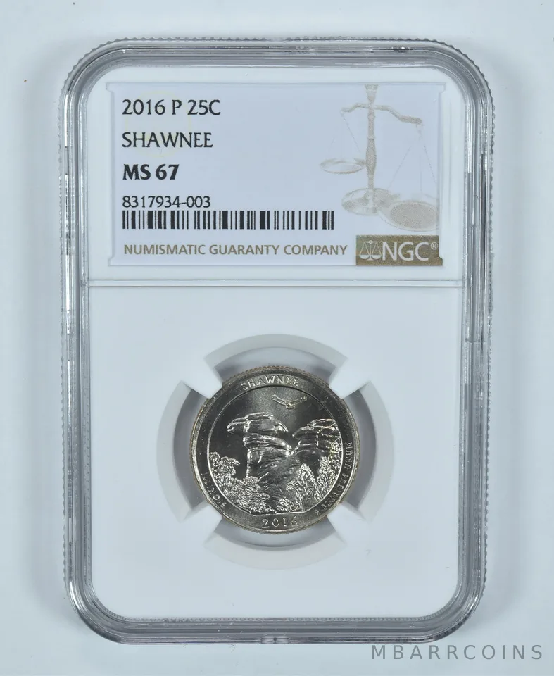 2016-P Washington Quarter Shawnee America The Beautiful MS67 NGC