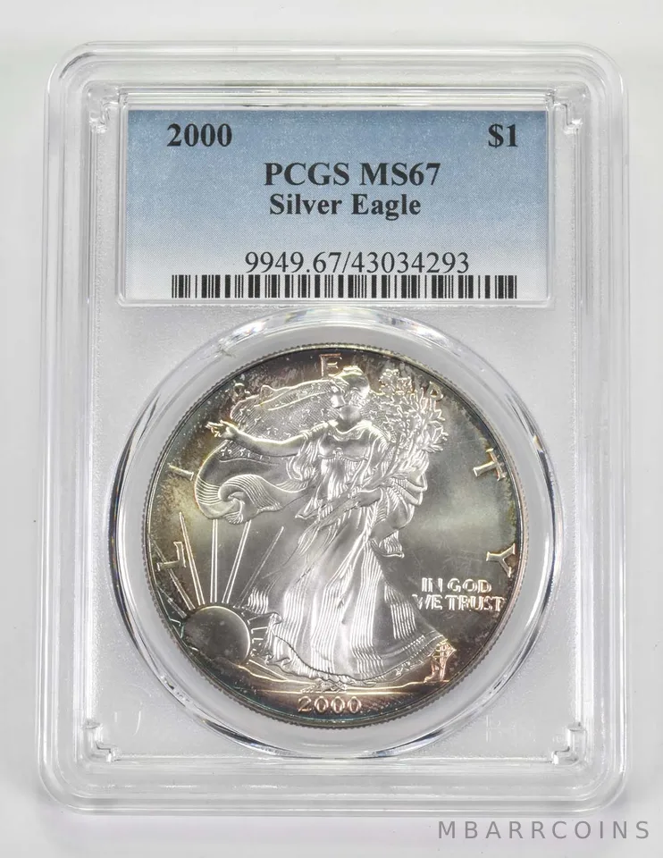 MS67 2000 American Silver Eagle - Graded PCGS *9719