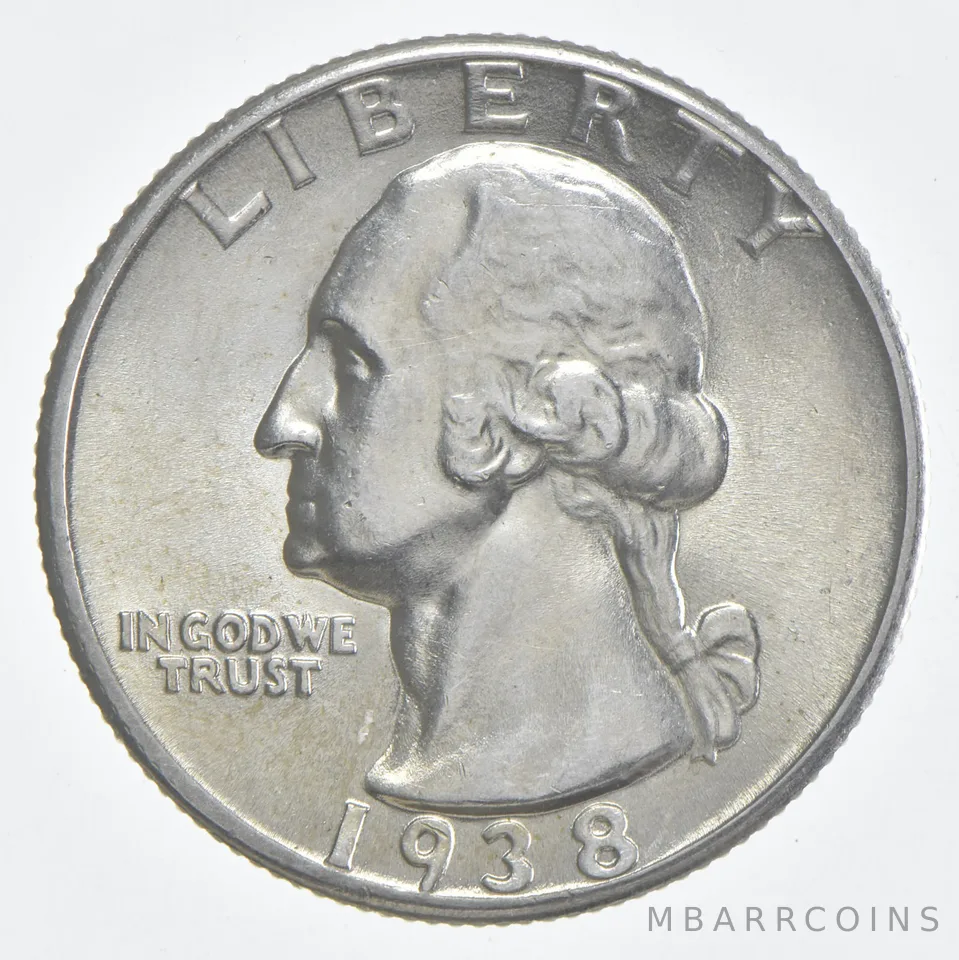 1938 (P) BU Washington Quarter Silver