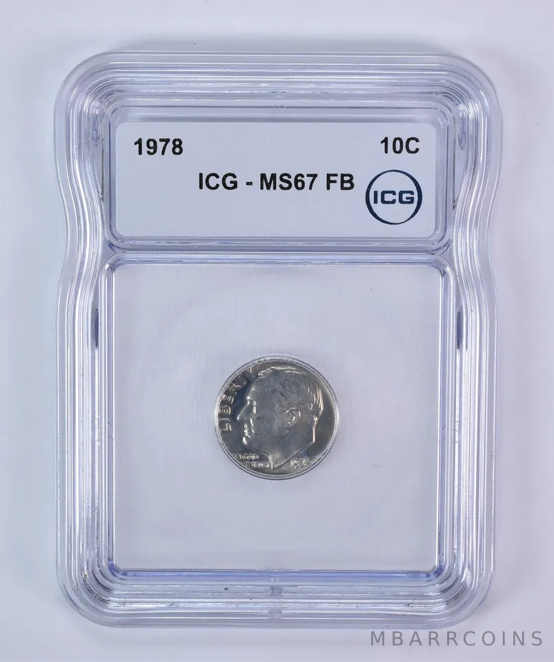 1978 Roosevelt Dime MS67 FB ICG