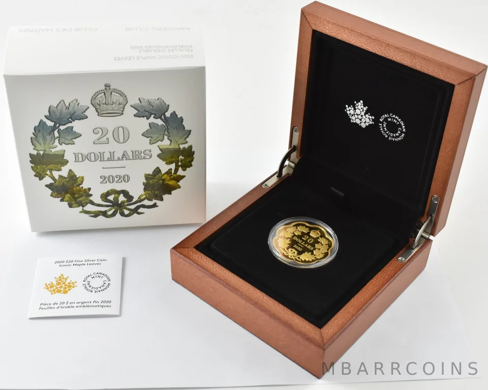2020 Canada 20 Dollars Silver Iconic Maples Leaves W/ OGP *4798