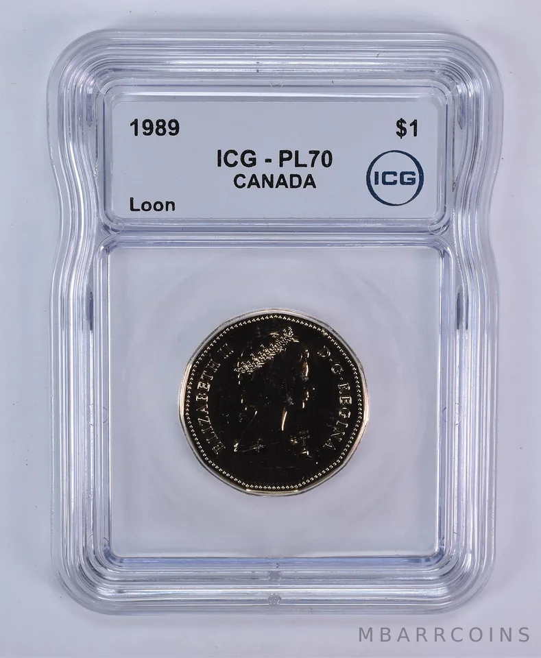 1989 Canada 1 Dollar Loon PL70 ICG