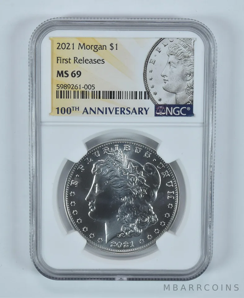 2021 Morgan Silver Dollar First Releases MS69 NGC Special Label