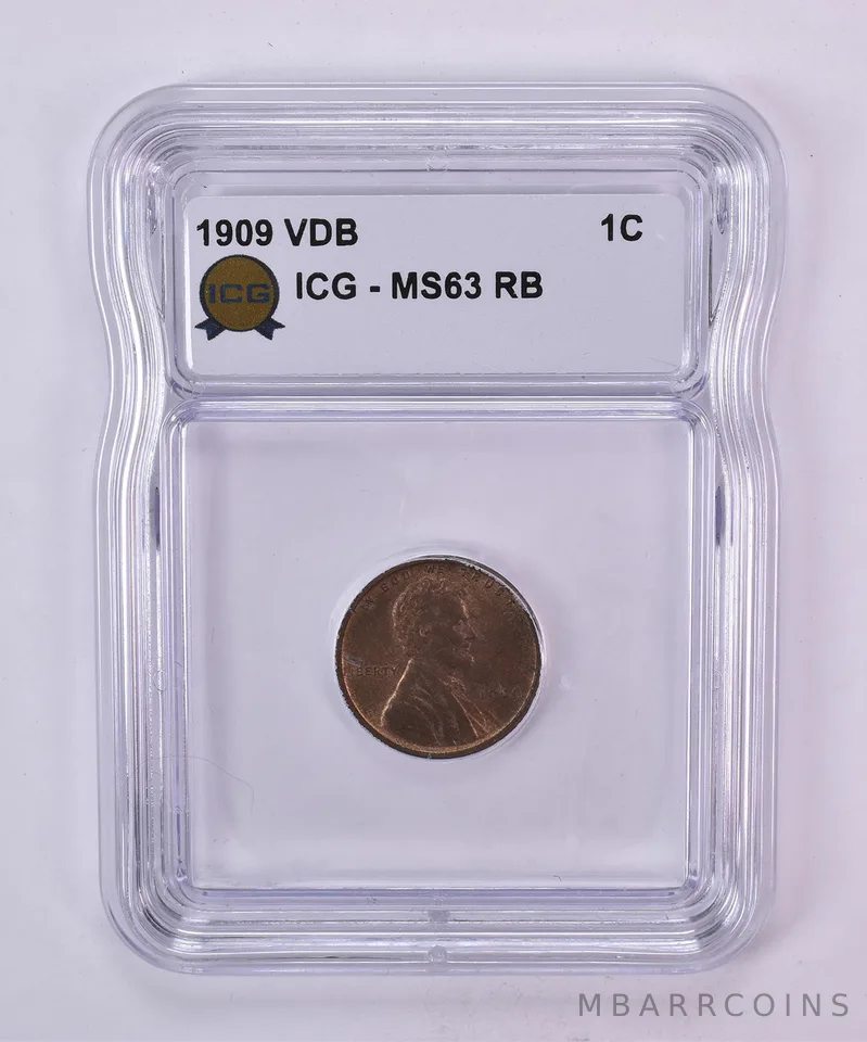 1909 Lincoln Wheat Cent VDB MS63 RB ICG
