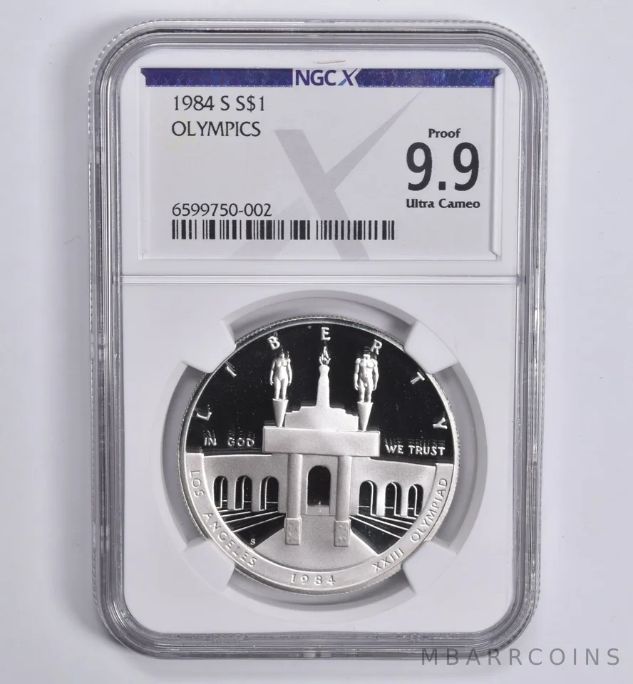 1984-S Olympics Commemorative Dollar Proof 9.9 NGC X NGCX