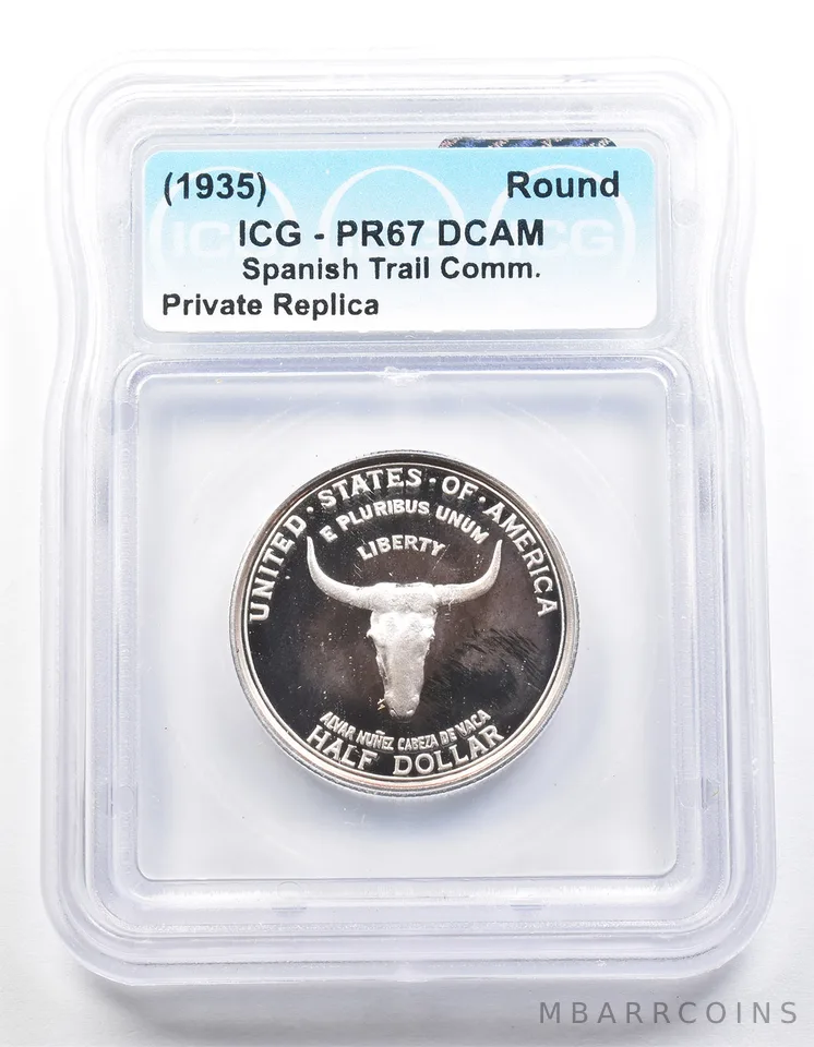 1935 Spanish Trail Half Dollar PR67 ICG Museum Gallery Strike a1262