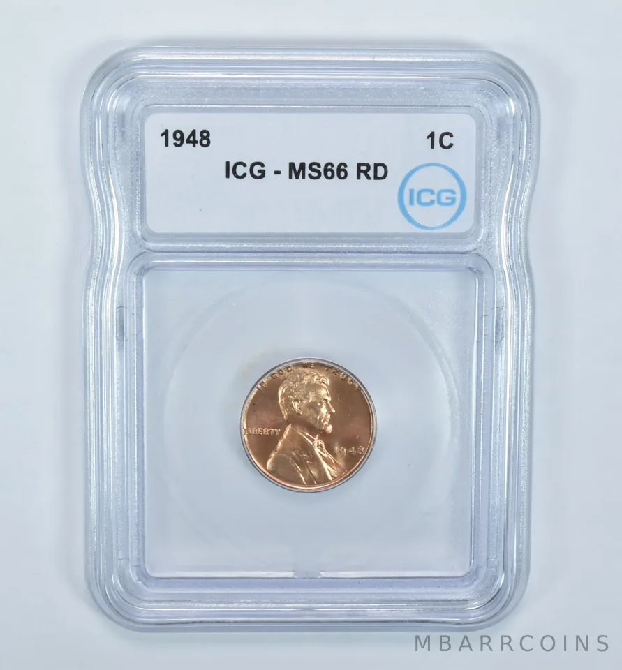 1948 Lincoln Wheat Cent MS66 RD ICG