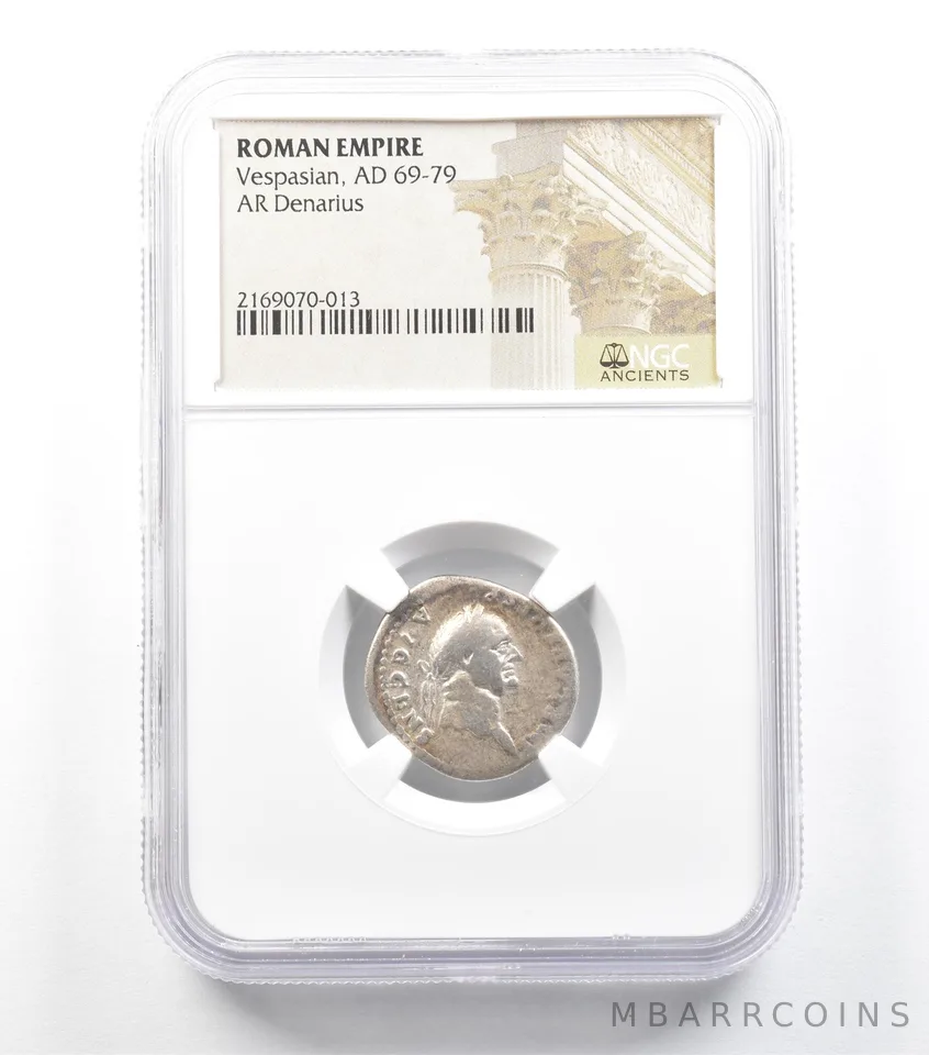 AD 69-79 Roman Empire Vespasian AR Denarius NGC *5927