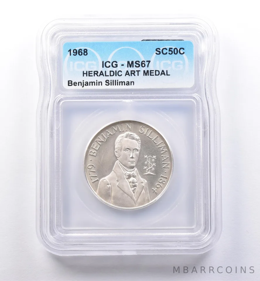 1968 So Called Half Dollar Benjamin Silliman MS67 ICG *8416