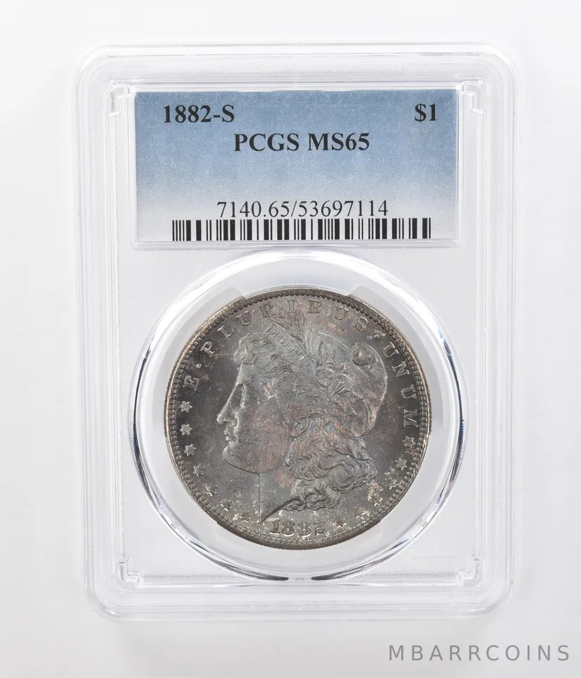 1882-S Morgan Silver Dollar MS65 PCGS Beautiful Tone *1210
