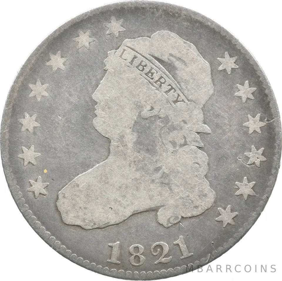 1821 Capped Bust Quarter a2385